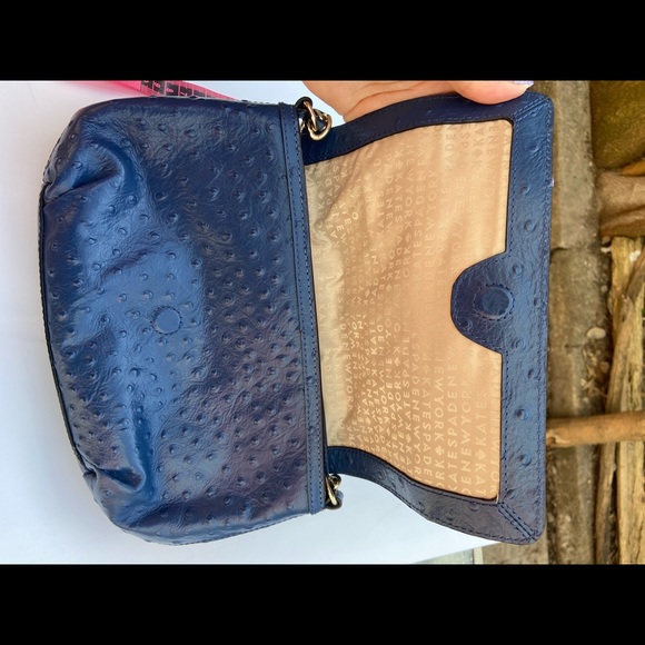 Authentic Navy Blue Kate Spade Leather Handbag - Picture 5 of 7